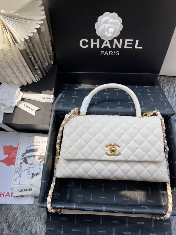 Chanel Coco Handle Medium White