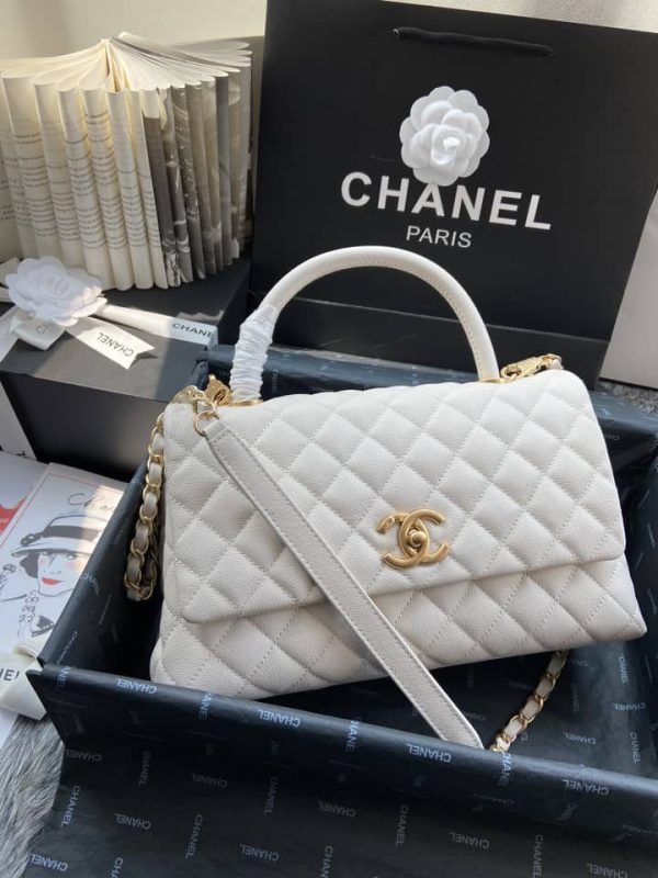 Chanel Coco Handle Medium White