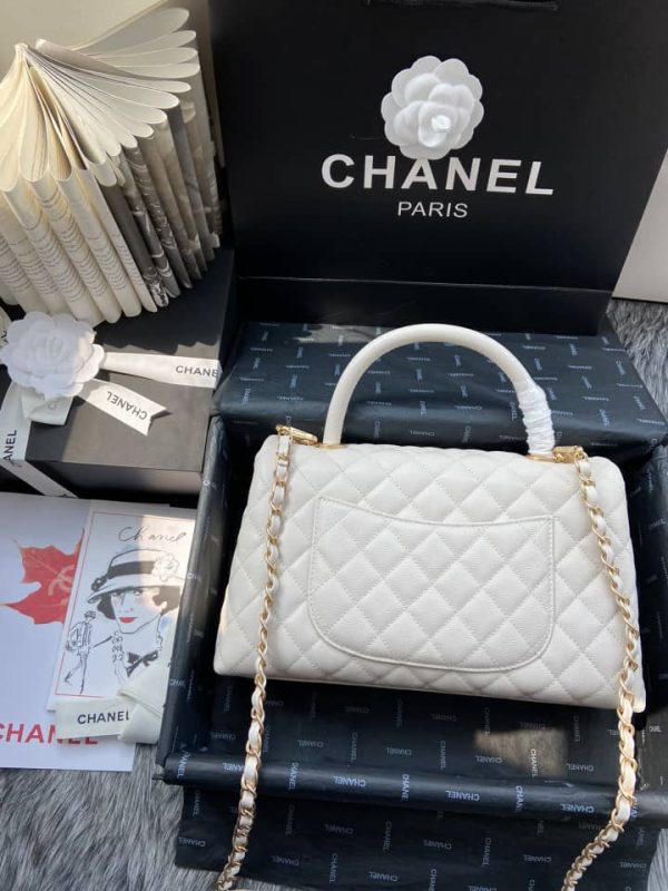 Chanel Coco Handle Medium White