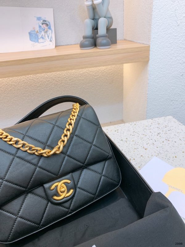 Chanel 22P Mini Square Flap Bag Black