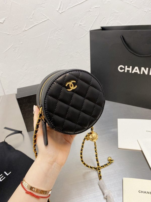 CHANEL 2020 8507 Black Calfskin Leather Cross Body Bag