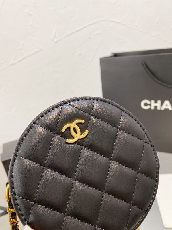 CHANEL 2020 8507 Black Calfskin Leather Cross Body Bag