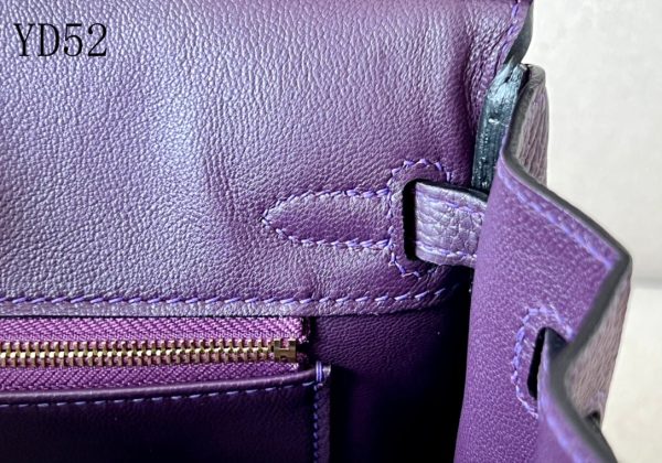 H BIRKIN 25 TOGO PURPLE LEATHER GOLD HARDWARE 25CM