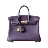 H BIRKIN 25 TOGO PURPLE LEATHER GOLD HARDWARE 25CM