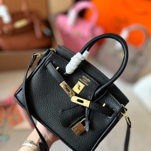 H BIRKIN 20 TOGO BLACK 20CM