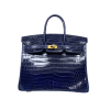 H BIRKIN 30 CROCODILE GOLD-TONED HARDWARE DARK BLUE