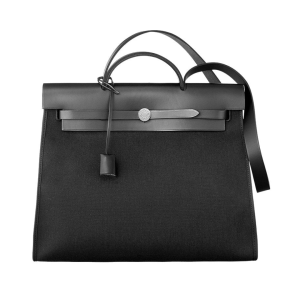 H HERBAG ZIP 31 BAG PALLADIUM HARDWARE BLACK 31CM